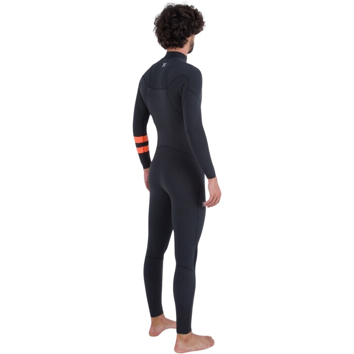 2024 Hurley Mens Plus 4/3mm Chest Zip Wetsuit MFS0012403 - Black / Graphite